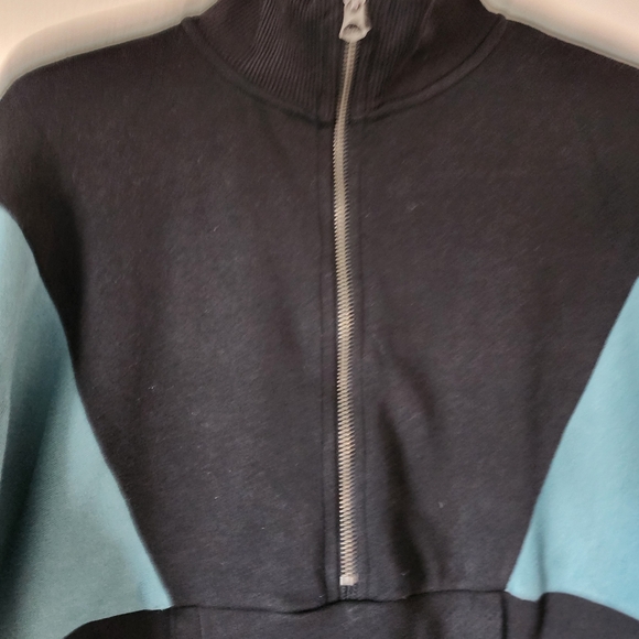 American Eagle Outfitters Womens Colorblock Zip-Up Sweater Black, Blue, Cream XS - Picture 5 of 8